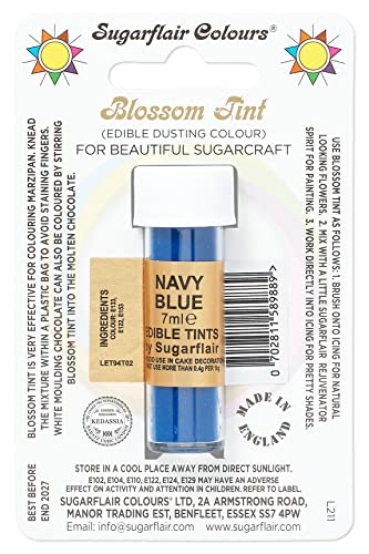 Sugarflair Blossom Tint Dusting Colours - Navy Blue 7ml von Sugarflair