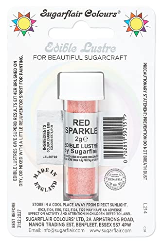 Sugarflair Essbare Glanzfarbe, rot funkelnd. Sugarflair Essbare Glanzfarbe, rot funkelnd. von Sugarflair Colours