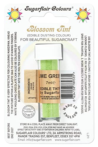Sugarflair KALK GRUN Blossom Tint Essbar Lebensmittelfarbe Staub Pulver von Sugarflair Colours
