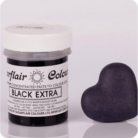 Sugarflair - Max Concentrate Paste Colour BLACK EXTRA, 42 g von Sugarflair