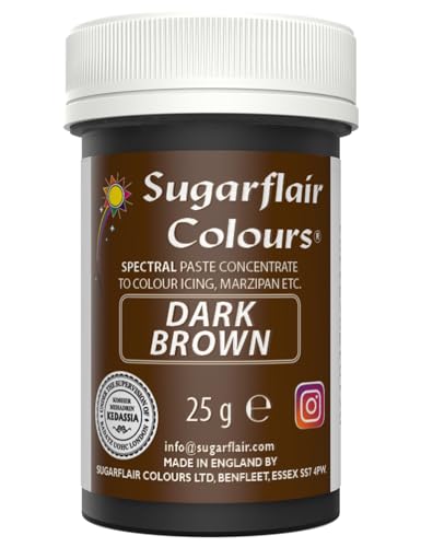 Sugarflair Paste Colour - Spectral Dark Brown 25g von Sugarflair