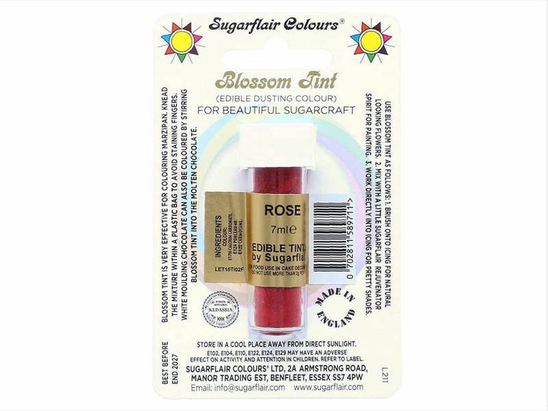 Sugarflair Puderfarbe Rose 7ml von Sugarflair