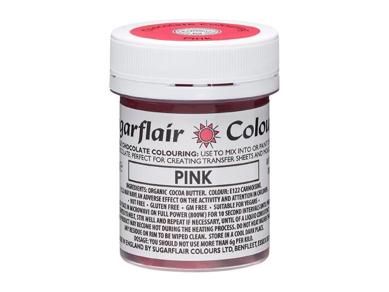 Sugarflair Schokoladenfarbe Pink 35g Sugarflair Schokoladenfarbe Pink 35g von Sugarflair