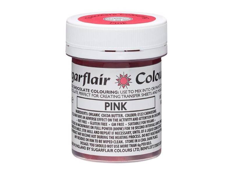 Sugarflair Schokoladenfarbe Pink 35g von Sugarflair