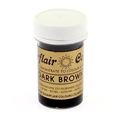 Sugarflair Spectral Paste Edible Food Colouring Colour Icing 25G - Dark Brown von Sugarflair