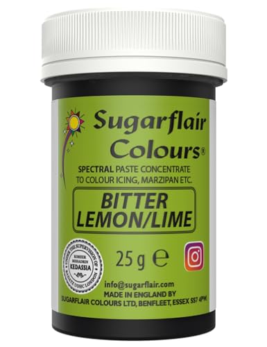 Sugarflair- Spectral Paste Konzentriert Farbe 'Bitter Lemon/Lime' von Sugarflair