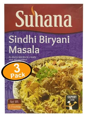 3x100g Suhana Sindhi Biryani Masala Gewürzmischung für Reis von Suhana