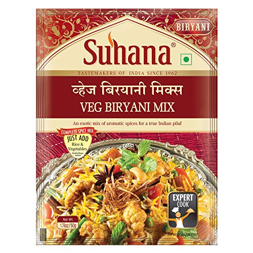 Suhana Veg Biryani Spice Mix 50g Pouch - Pack of 3 von Suhana