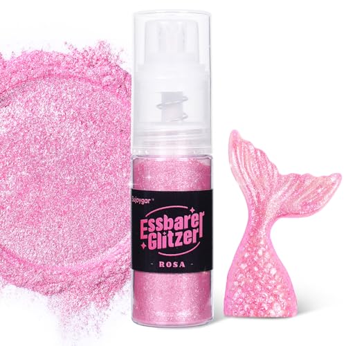 Essbarer Glitzer - 10g, Rosa Glitzer für Getränke Essbares Glitzerpulver, Lebensmittelfarbe Pulver Goldpulver, Metallisch Glitzerpuder Glitzerspray für Cocktails, Schokolade, Kuchen, Fondant Essbarer Glitzer - 10g, Rosa Glitzer für Getränke Essbares Glitzerpulver, Lebensmittelfarbe Pulver Goldpulver, Metallisch Glitzerpuder Glitzerspray für Cocktails, Schokolade, Kuchen, Fondant von Sujoygar