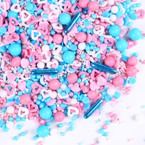 Sujoygar Essbare Streusel 130G, Blau, Rosa Streusel für Kuchen, Cupcakes and Plätzchen, Süße Persönlichkeiten Zuckerstreusel für Hochzeiten und Party Kuchendekorationen Sujoygar Essbare Streusel 130G, Blau, Rosa Streusel für Kuchen, Cupcakes and Plätzchen, Süße Persönlichkeiten Zuckerstreusel für Hochzeiten und Party Kuchendekorationen von Sujoygar