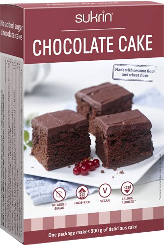 Sukrin Chocolate Cake/Schokoladenkuchen - Backmischung ohne Zucker mit Erythrit (375g) von Sukrin