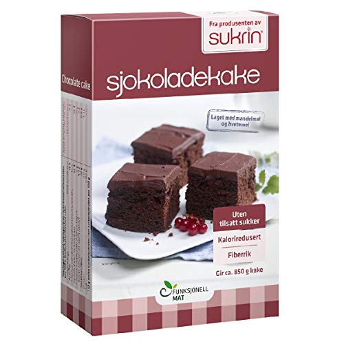 Sukrin Chocolate Cake / Schokoladenkuchen - Backmischung ohne Zucker, mit Erythrit (375g) von Sukrin