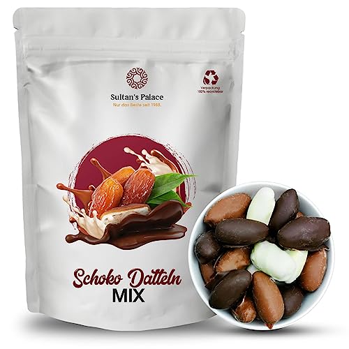 Sultan’s Palace Datteln in Edler Schokolade – 1000 g – Fruchtig und knackig – Schokoladenfrüchte – Geschenkidee von Sultan's Palace