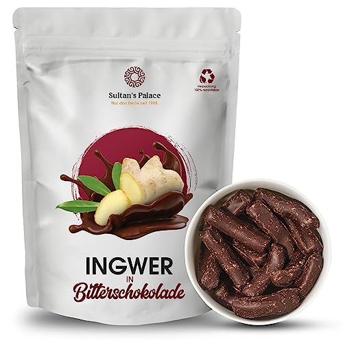 Sultan’s Palace Ingwer in Bitterschokolade – 200 g – Feinherb – Schokoladenfrüchte – Geschenkidee von Sultan's Palace