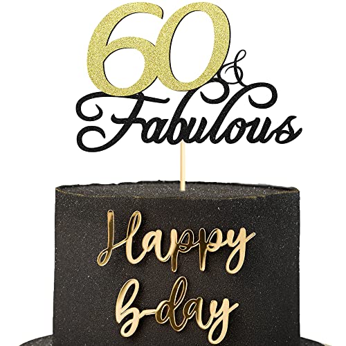 Sumerk Tortenaufsatz zum 60. Geburtstag, glitzernd, tolle Dekoration von Sumerk