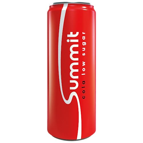 Summit Cola kalorienarm 24x25cl (inkl. 6€ Pfand) - Erfrischende kalorienarme Cola mit vollem Geschmack, perfekt für bewussten Genuss, 24 Dosen à 250 ml. von Summit Cola