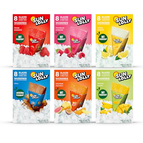 Sun Lolly MixPack Zitrone/Mango/Erdbeere/Himbeere/Cola/Exotisch (6x480ML) Sun Lolly MixPack Zitrone/Mango/Erdbeere/Himbeere/Cola/Exotisch (6x480ML) von Sun Lolly