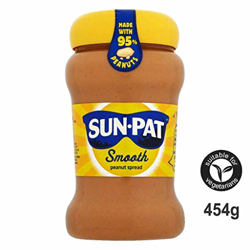SUN-PAT Original Smooth Peanut Butter Spread 454g - fein cremiger Erdnußbutter Brotaufstrich von Sun-Pat