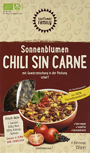 sunflowerFamily sunflowerCHILI SonnenblumenHACK "Chili sin Carne" mit Gewürzmischung, 131 g, bio von Sunflower Family