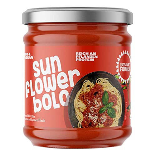 sunflowerFamily sunflowerBOLO im Glas, Fertiggericht vegan Bolognese mit SonnenblumenHACK, 350g von SunflowerFamily