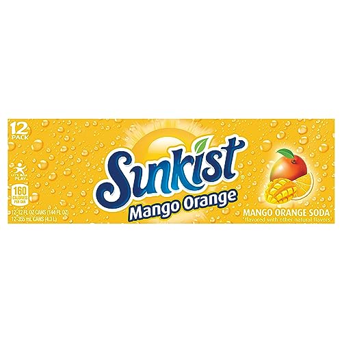 Sunkist Mango Orange Soda, 355 ml Dosen, 12 Stück von Sunkist