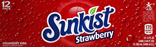 Sunkist Strawberry 12oz (355mL) - 12 Pack von Sunkist