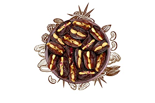 Sunnah Shop® Gefüllte Medjool Datteln 300g mit gemischten Nussfüllungen | Königsdatteln aus frischer Ernte | Einzigartiger Karamell-Geschmack | 100% Natürlich - OHNE Zusatzstoffe von Sunnah Shop
