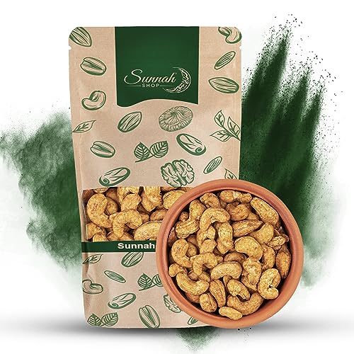 Sunnah Shop® Geräucherte Cashewkerne 1kg | Ganze cashews nüsse mit intensivem Geschmack | Proteinreich & Gesund | Knackiger Snacks aus hochwertigen Nüssen | Ideal für unterwegs von Sunnah Shop