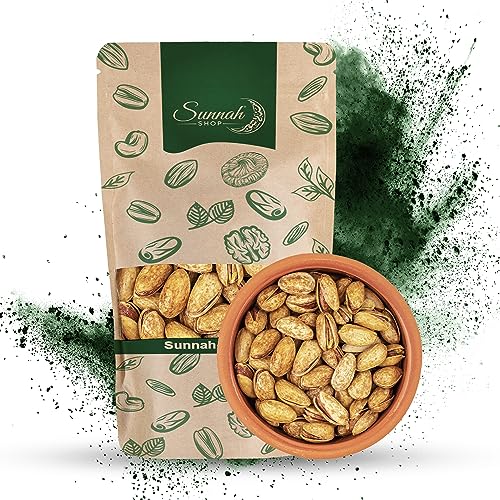 Sunnah Shop® Geräucherte Pistazien | Ein köstlicher Snacks für zwischendurch | Rauchig im Geschmack knackig im Biss | Geröstete und geräucherte Pistazienkerne (500g) von Sunnah Shop