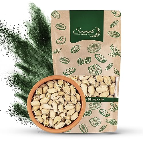 Sunnah Shop® Knackige Pistazien geröstet und gesalzen 1KG aus der Türkei | Pistazienkerne geröstet und mit einer Prise Salz verfeinert | Pistaziennüsse gesalzen von Sunnah Shop