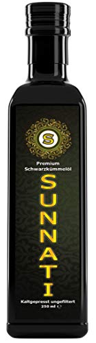 Sunnati® Ägyptisches Schwarzkümmelöl Ungefiltert, kaltgepresst, 100% rein 250ml von Sunnati
