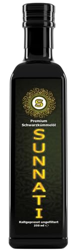 Sunnati® Ägyptisches Schwarzkümmelöl Ungefiltert, kaltgepresst, 100% rein 250ml von Sunnati