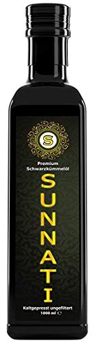 Sunnati® Ägyptisches Schwarzkümmelöl Ungefiltert, kaltgepresst, 100% rein 1000ml von Sunnati