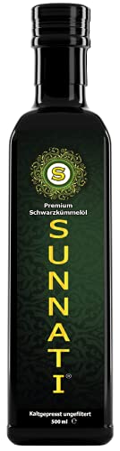 Sunnati® Ägyptisches Schwarzkümmelöl Ungefiltert, kaltgepresst, 100% rein 500ml von Sunnati