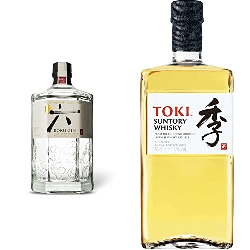 Suntory Whisky Toki | Japanischer Blended Whisky | 43% Vol | 700ml Einzelflasche + ROKU GIN | 6 japanische Botanicals | 43% Vol | 700ml Einzelflasche | Bundle von SUNTORY WHISKY