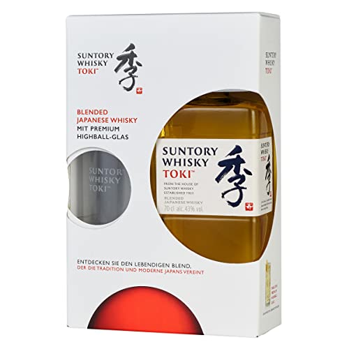 Suntory Whisky Toki + Premium Highball-Glas | Japanischer Blended Whisky | mit feinem, süßen und würzigem Abgang | 43% Vol | 700ml Einzelflasche + Glas von Suntory Whisky Toki