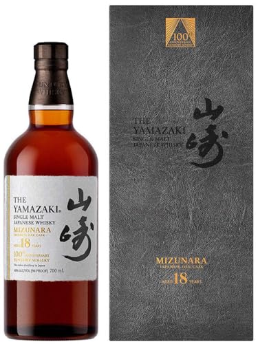 Suntory The Yamazaki 18 Years Old 100th Anniversary Single Malt Mizunara Japanese Oak Cask 48% Vol. 0,7l in Geschenkbox von Yamazaki
