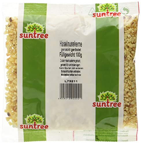 Suntree Haselnusskerne gehackt, 25er Pack (25 x 100 g Beutel) von Suntree