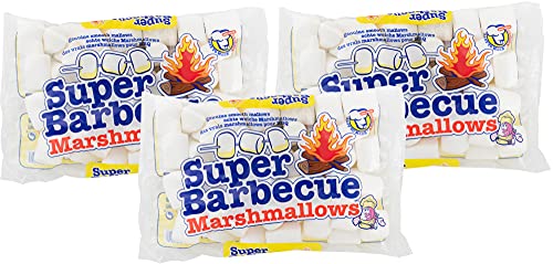 Mr. Mallo Super Barbecue Marshmallows | Schaumzucker-Ware | Mäusespeck | insgesamt softe Süßigkeit für Barbecue, Lagerfeuer oder zum Grillen (3x 300 g) von Super Barbecue