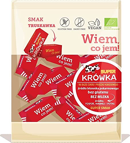 Glutenfreie milchfreie Erdbeerfudges BIO 150 g Super Krówka von Super Krówka