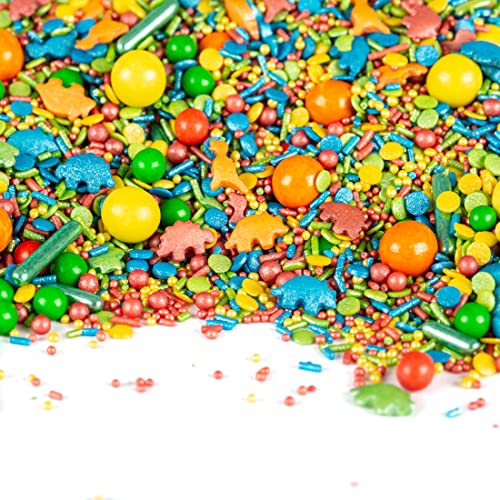 Super Streusel Dinoparty | Dino Zuckerstreusel für Kuchen Kekse Torte uvm. | Alle Zutaten aus der EU | Streuselmix aus Hamburg bekannt aus TV & Print | Ohne AZO-Farbstoffe (90g) von Super Streusel