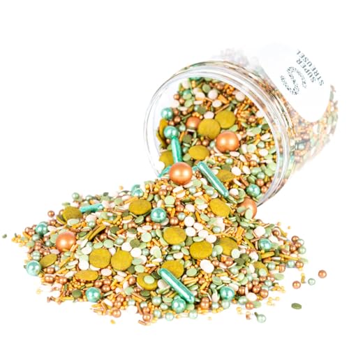 Super Streusel Dschungelchen Tortendeko Dschungel Wald Safari und Natur | Essbare Dschungel Deko Torte Zuckerstreusel | Kuchen Deko Essbar Jungle Deko (90g) von Super Streusel