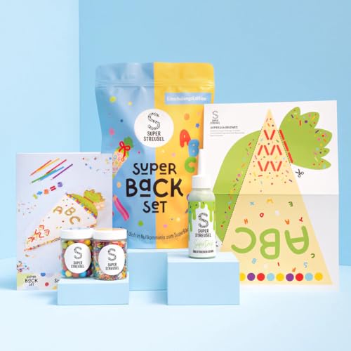 Super Streusel SuperBackSet – Einschulungs Edition Kuchendeko Schulanfang ABC Streusel Einschulung Essbare Buchstaben für Torte Super Streusel SuperBackSet – Einschulungs Edition Kuchendeko Schulanfang ABC Streusel Einschulung Essbare Buchstaben für Torte von Super Streusel