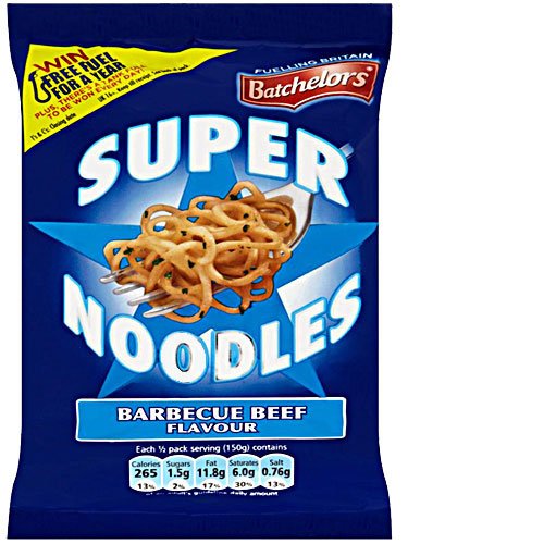 Batchelors Super Noodles Barbecue Beef Flavour 100g (Case of 8) von Super noodles