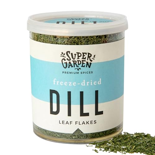 Dill Zum Kochen - 100% Reines & Natürliches Gefriergetrockneter Dill Zum Kochen - Ohne Künstliche Zusatzstoffe - Getrocknete Kräuter, Gewürze & Würzmittel Von Super Garden (20g) von Supergarden