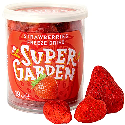 Gefriergetrocknete Ganze Erdbeeren - Leckere & 100% Reine Gefriergetrocknete Früchte - Ohne Zuckerzusatz - Vegane Snacks Von Super Garden (19g) von Supergarden