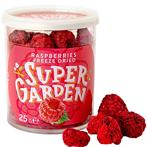 Gefriergetrocknete Himbeeren - Leckere & 100% Reine Gefriergetrocknete Früchte - Ohne Zuckerzusatz - Vegane Snacks Von Super Garden (25g) von Supergarden
