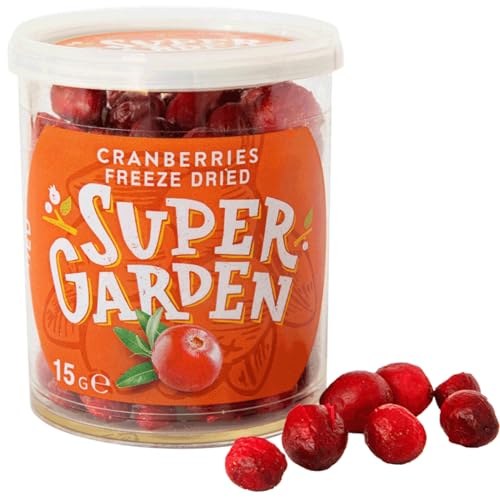 Gefriergetrocknete Moosbeeren - Leckere & 100% Reine Gefriergetrocknete Früchte - Ohne Zuckerzusatz - Vegane Snacks Von Super Garden (15g) von Supergarden