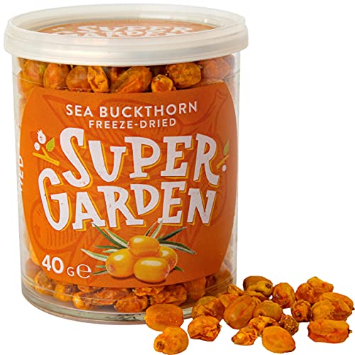 Gefriergetrocknete Sanddorn - Leckere & 100% Reine Gefriergetrocknete Früchte - Ohne Zuckerzusatz - Vegane Snacks Von Super Garden (40g) von Supergarden