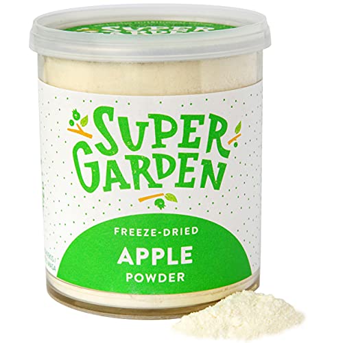 Gefriergetrocknetes Apfelpulver - Geschmackvolle, 100% Natürliche Gefriergetrocknete Apfel - Fruchtpulver Für Smoothies, Desserts & Mehr - Ohne Zuckerzusatz - Von Super Garden (100g) von Supergarden